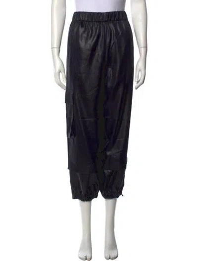 Pre-owned Tibi Wide Leg Pants In Black