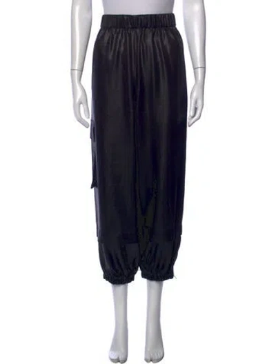 Pre-owned Tibi Wide Leg Pants In Black