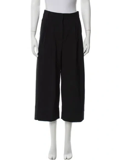 Pre-owned Tibi Wide Leg Pants In Black