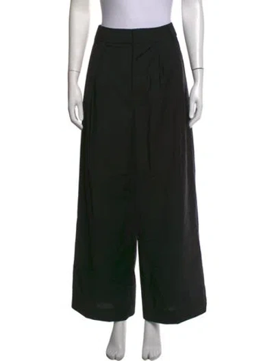 Pre-owned Tibi Wide Leg Pants In Black