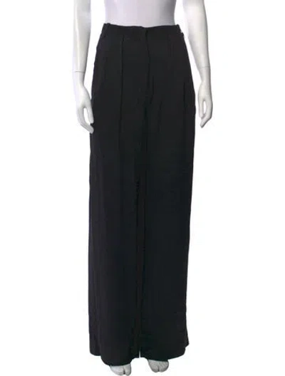 Pre-owned Tibi Wide Leg Pants In Black