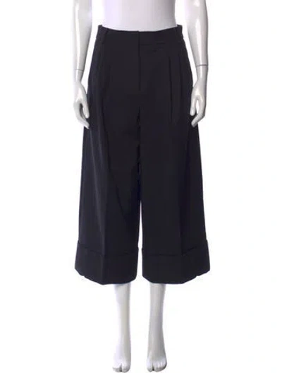 Pre-owned Tibi Wide Leg Pants In Black