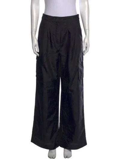 Pre-owned Tibi Wide Leg Pants In Black