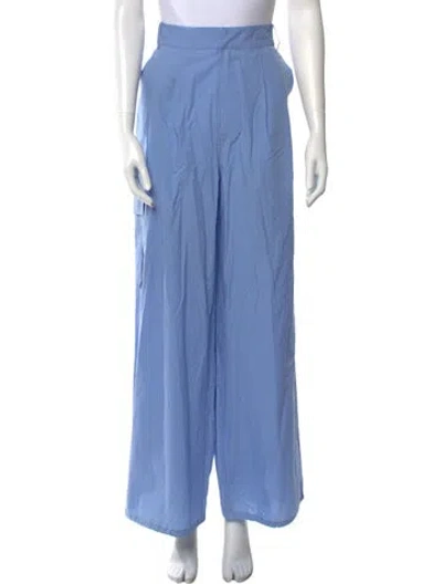 Pre-owned Tibi Wide Leg Pants In Blue