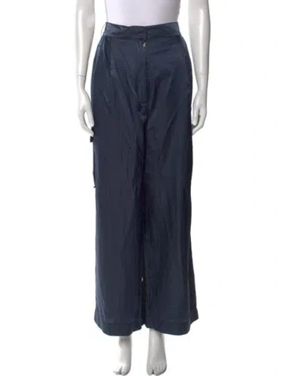 Pre-owned Tibi Wide Leg Pants In Blue
