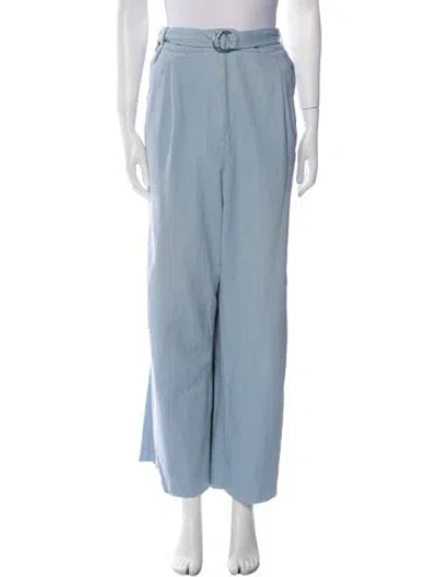 Pre-owned Tibi Wide Leg Pants In Blue