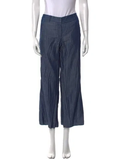 Pre-owned Tibi Wide Leg Pants In Blue