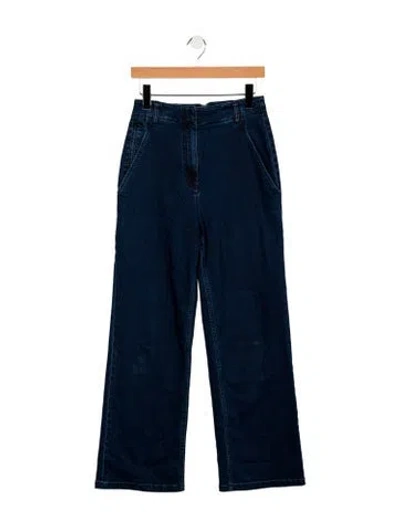 Pre-owned Tibi Wide Leg Pants In Blue