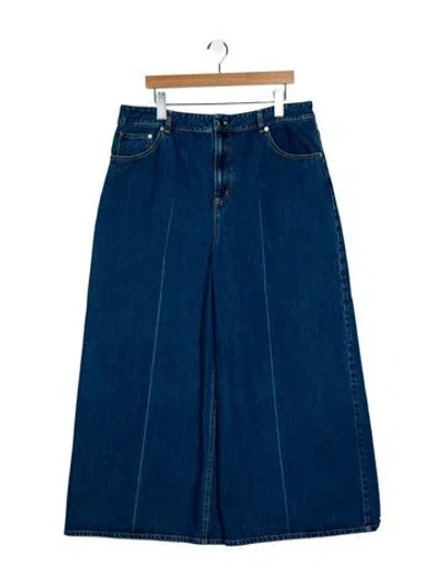 Pre-owned Tibi Wide Leg Pants In Blue