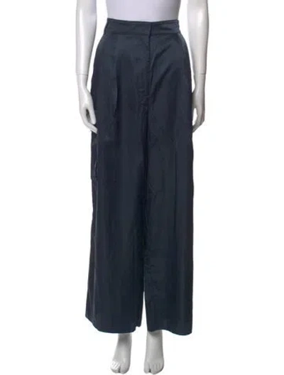 Pre-owned Tibi Wide Leg Pants In Blue
