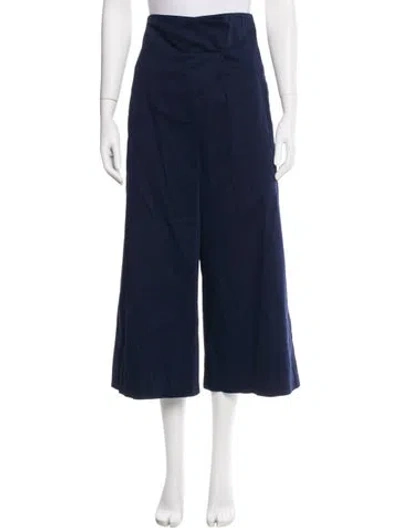 Pre-owned Tibi Wide Leg Pants In Blue
