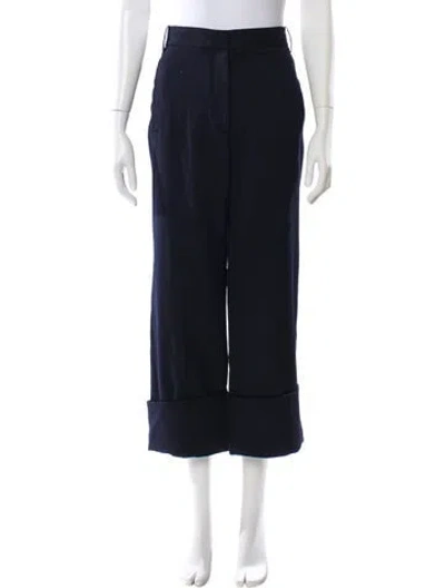 Pre-owned Tibi Wide Leg Pants In Blue