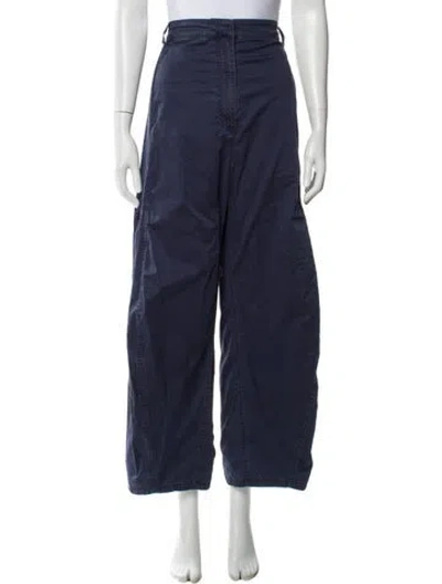 Pre-owned Tibi Wide Leg Pants In Blue