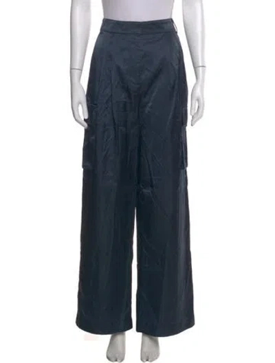 Pre-owned Tibi Wide Leg Pants In Blue