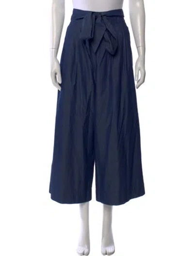 Pre-owned Tibi Wide Leg Pants In Blue