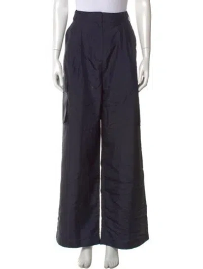 Pre-owned Tibi Wide Leg Pants In Blue