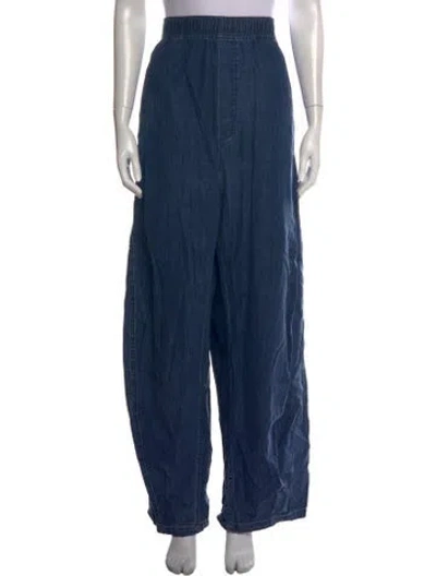 Pre-owned Tibi Wide Leg Pants In Blue