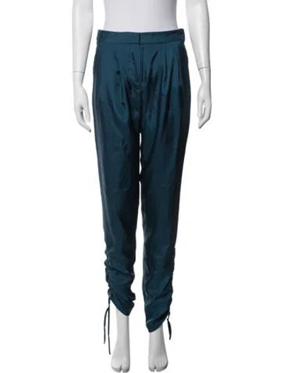 Pre-owned Tibi Wide Leg Pants In Blue