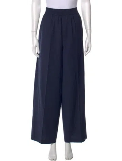 Pre-owned Tibi Wide Leg Pants In Blue