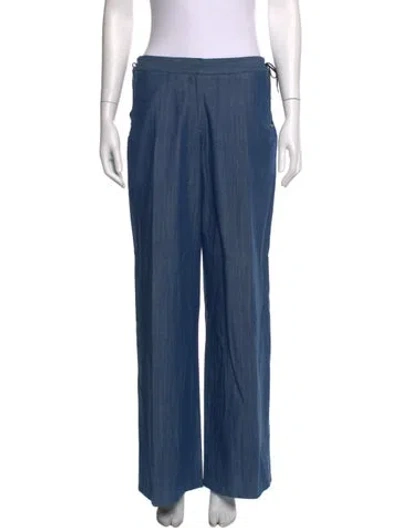 Pre-owned Tibi Wide Leg Pants In Blue