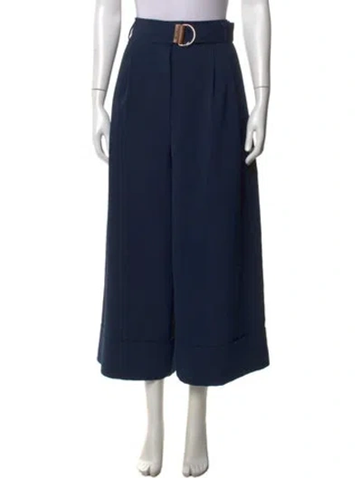 Pre-owned Tibi Wide Leg Pants In Blue