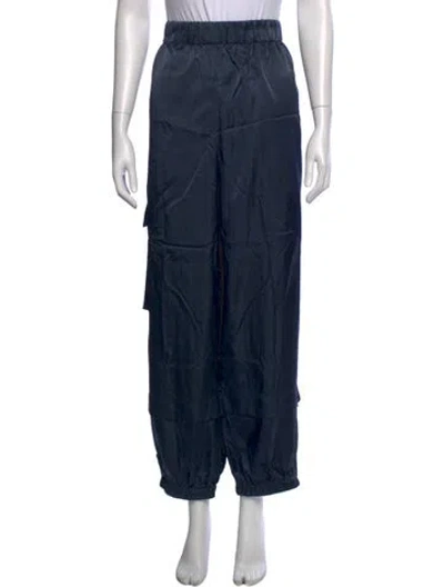 Pre-owned Tibi Wide Leg Pants In Blue