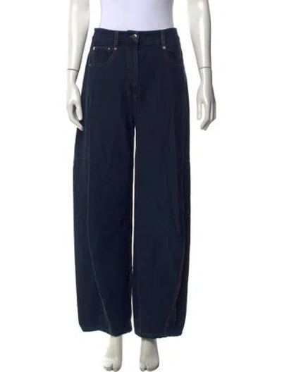 Pre-owned Tibi Wide Leg Pants In Blue