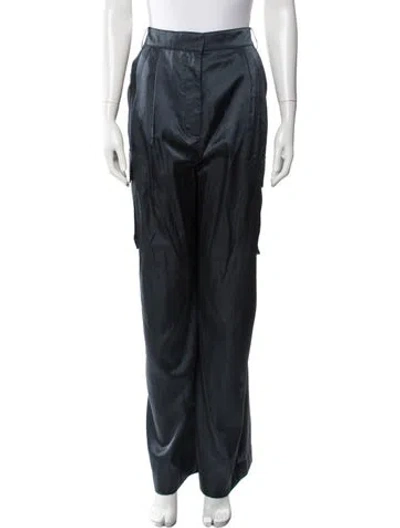 Pre-owned Tibi Wide Leg Pants In Blue