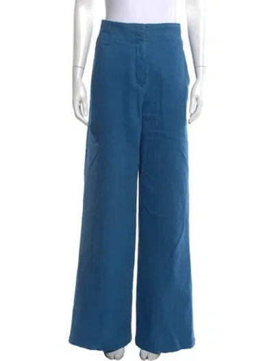 Pre-owned Tibi Wide Leg Pants In Blue