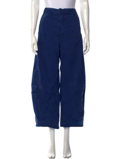 Pre-owned Tibi Wide Leg Pants In Blue