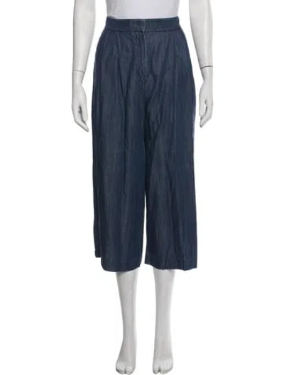 Pre-owned Tibi Wide Leg Pants In Blue