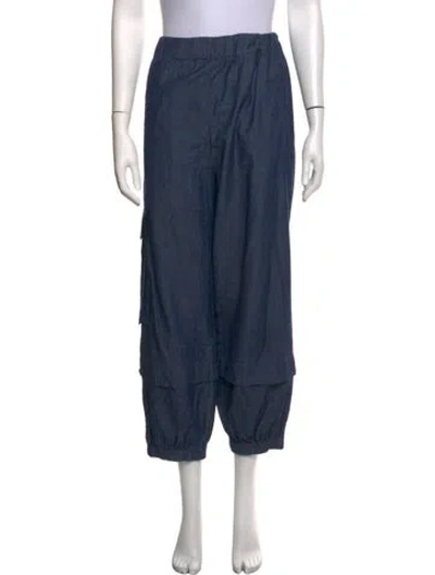 Pre-owned Tibi Wide Leg Pants In Blue