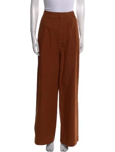 Pre-owned Tibi Wide Leg Pants In Brown