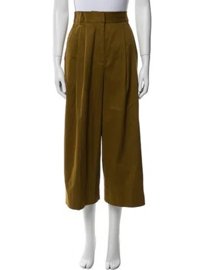 Pre-owned Tibi Wide Leg Pants In Brown