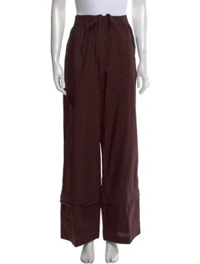 Pre-owned Tibi Wide Leg Pants In Brown