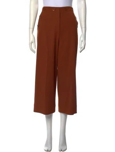 Pre-owned Tibi Wide Leg Pants In Brown