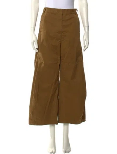 Pre-owned Tibi Wide Leg Pants In Brown
