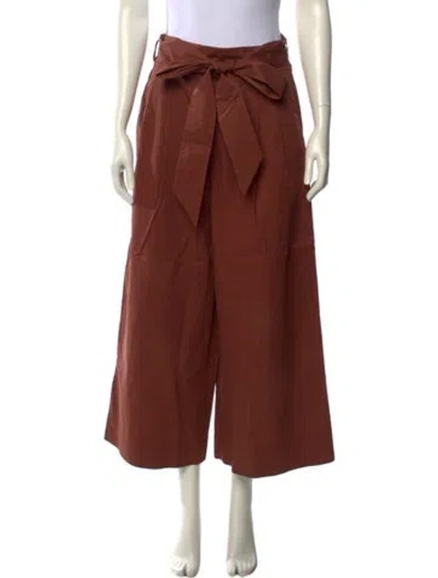 Pre-owned Tibi Wide Leg Pants In Brown