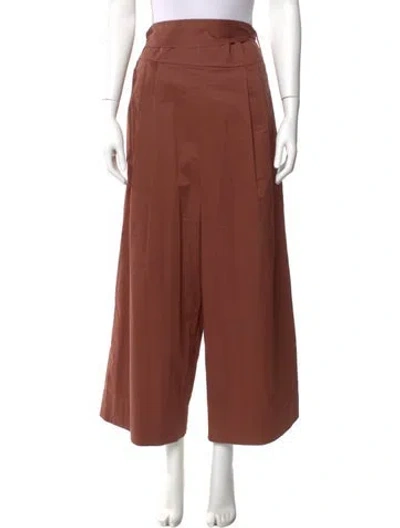 Pre-owned Tibi Wide Leg Pants In Brown