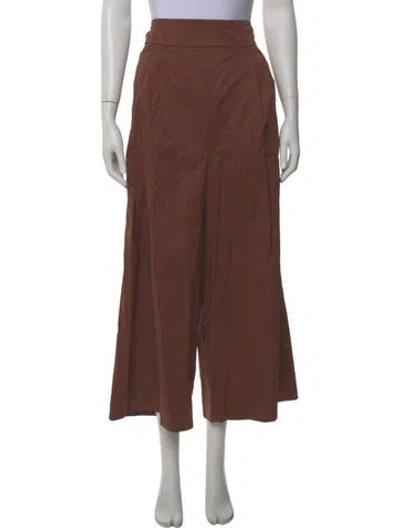 Pre-owned Tibi Wide Leg Pants In Brown