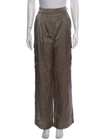 Pre-owned Tibi Wide Leg Pants In Brown