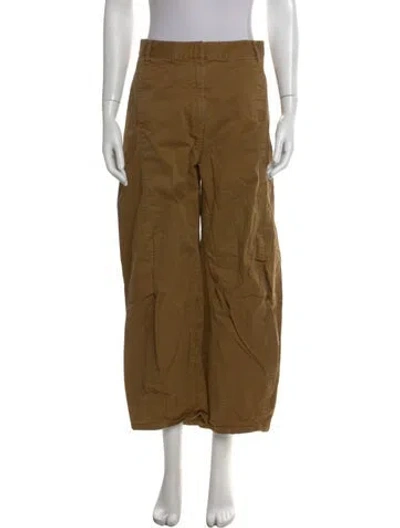 Pre-owned Tibi Wide Leg Pants In Brown