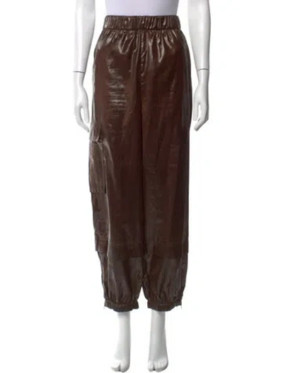 Pre-owned Tibi Wide Leg Pants In Brown