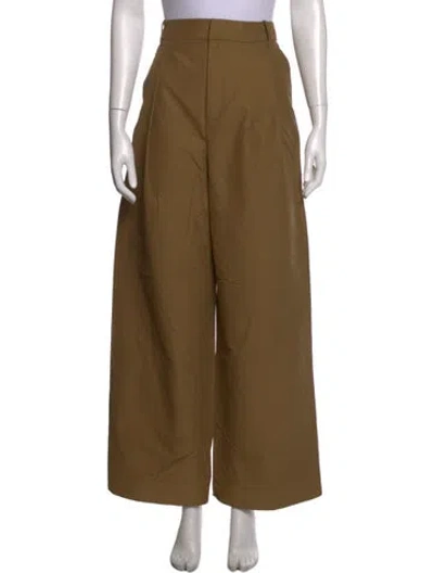 Pre-owned Tibi Wide Leg Pants In Brown