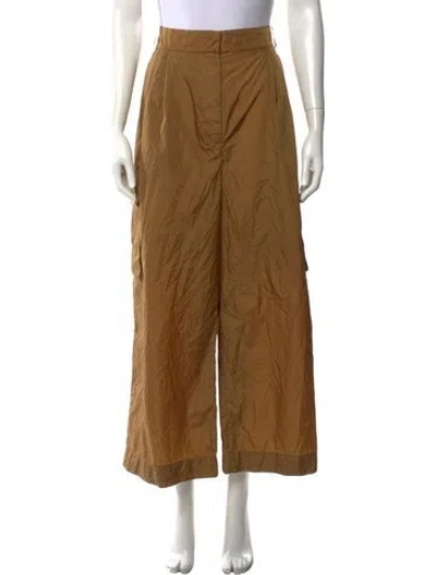 Pre-owned Tibi Wide Leg Pants In Brown