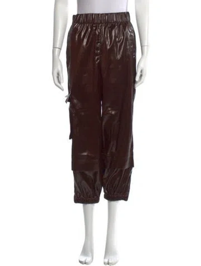 Pre-owned Tibi Wide Leg Pants In Brown