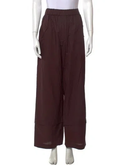 Pre-owned Tibi Wide Leg Pants In Brown
