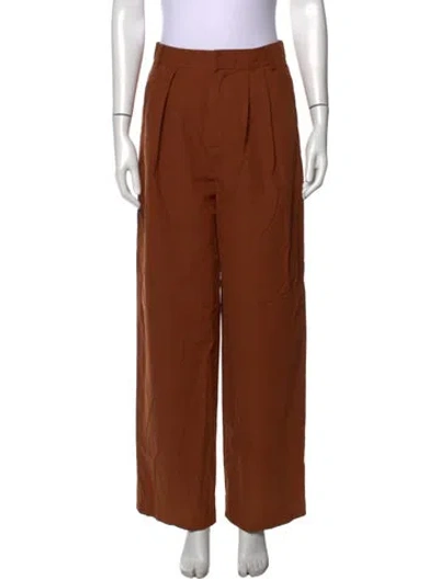 Pre-owned Tibi Wide Leg Pants In Brown