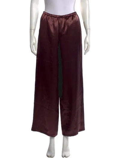 Pre-owned Tibi Wide Leg Pants In Burgundy