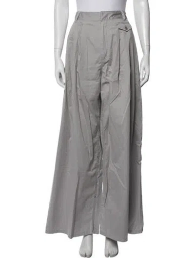 Pre-owned Tibi Wide Leg Pants In Gray